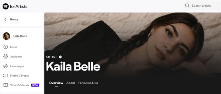 Claim your artist profile