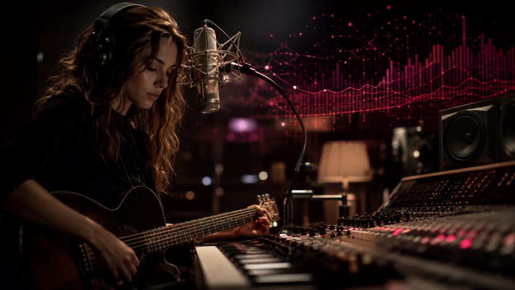 Indie artist in a Studio