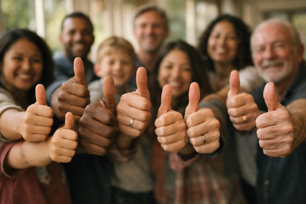 Daumen hoch für und von echtee realen Hörern